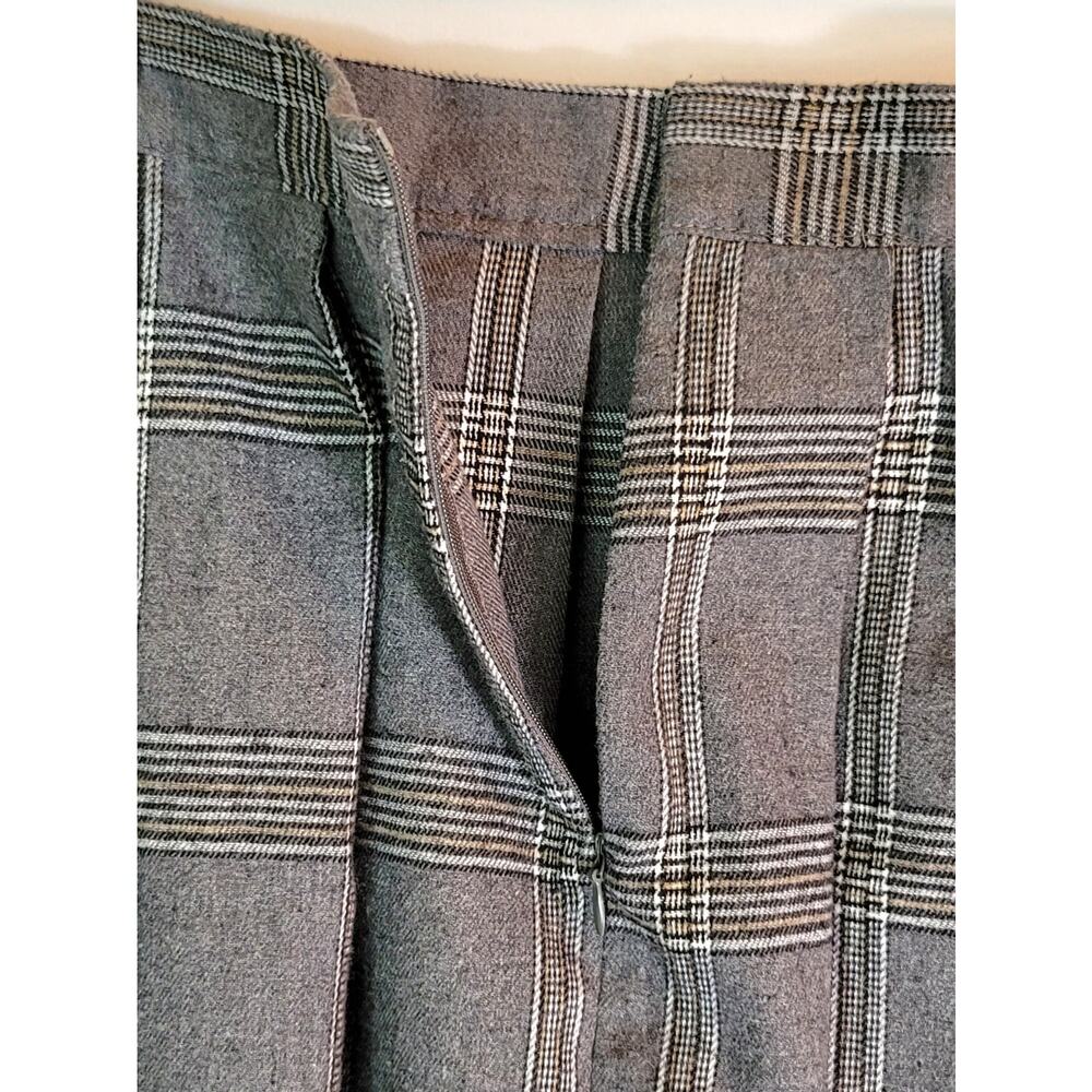 Angel Kiss Gray Pleated Plaid Y2K Schoolgirl Mini Skirt in Womens Size: Large - Picture 8 of 11